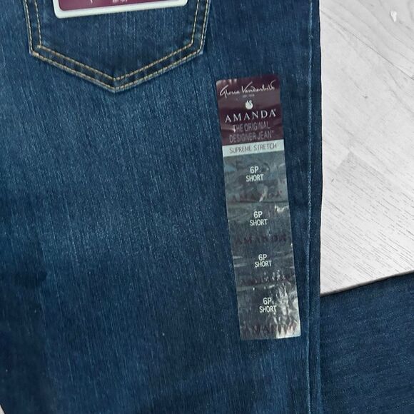 Gloria Vanderbilt Super Stretch Amanda Jeans 6P Short NWT - Picture 4 of 7